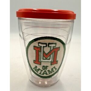 Signature series tumbler with lid 12oz university of Miami insulated